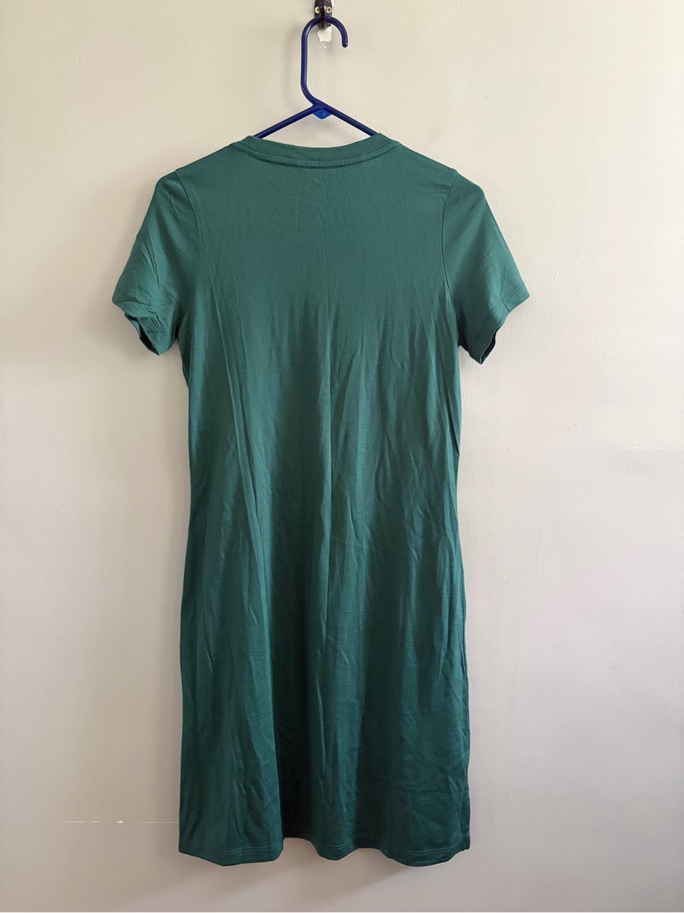 Wool& Lola T-shirt dress emerald size small Merino Wool - Picture 2 of 4
